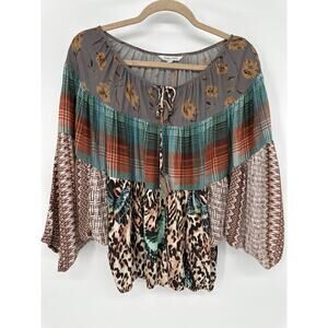 John Mark Women's Multi Blouse Size Small